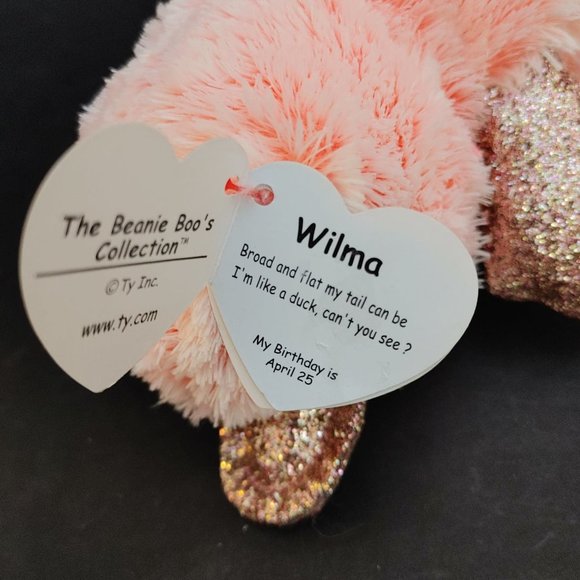 TY Beanie Boos - WILMA Pink Platypus (6 Inch) Stuffed Plush New with Tags 2019 - Picture 7 of 9